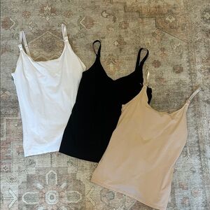 Women's Classic Cami Top Set - Black, White, and Tan- Maternity/Nursing